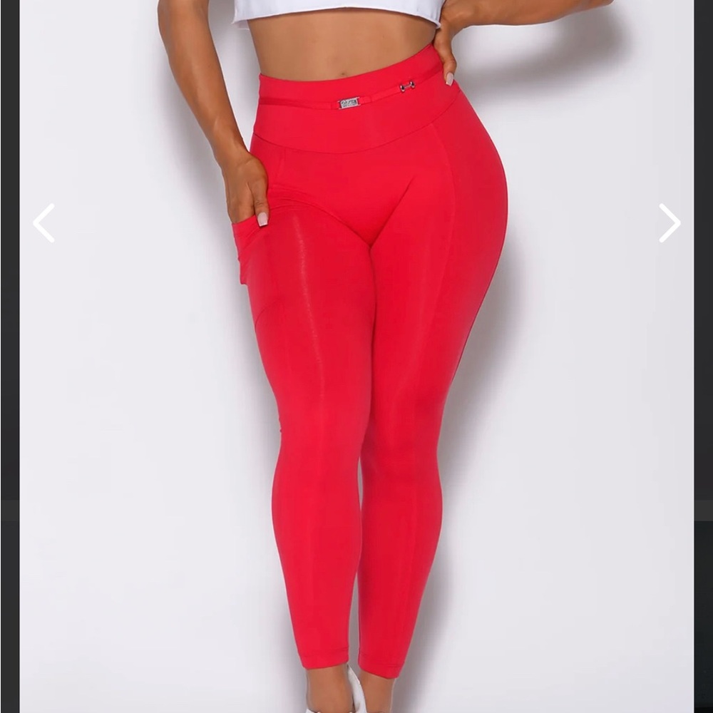 EUC Red Bombshell Sportswear Barbell Leggings Small sm S